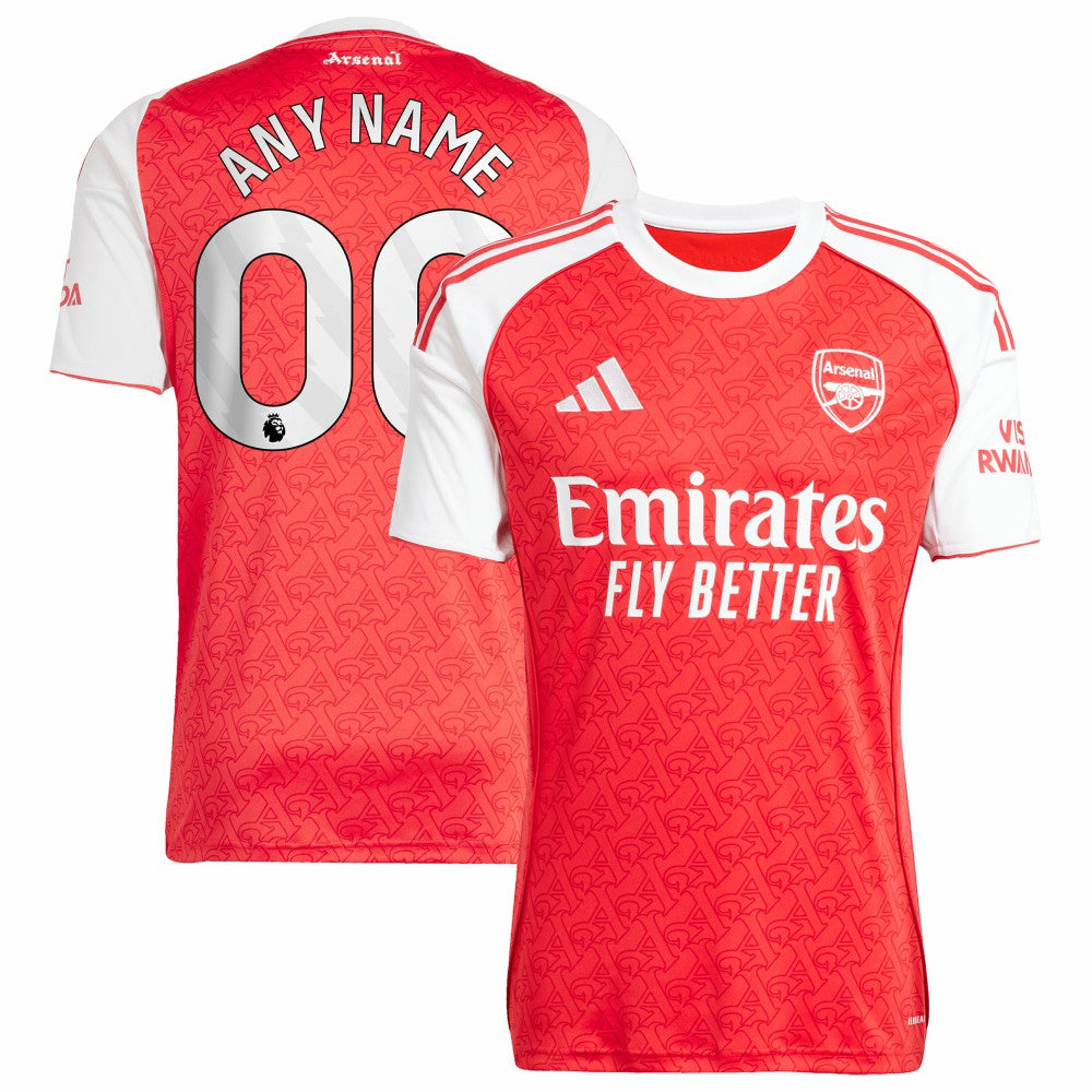 Adidas Arsenal 2025/26 Home Replica Custom Jerseys - Red