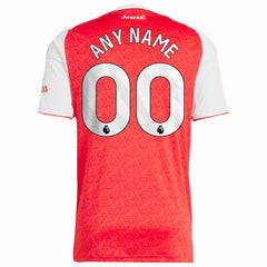 Adidas Arsenal 2025/26 Home Replica Custom Jerseys - Red