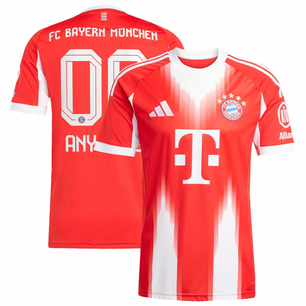 Adidas Bayern Munich 2025/26 Home Replica Custom Jerseys - Red