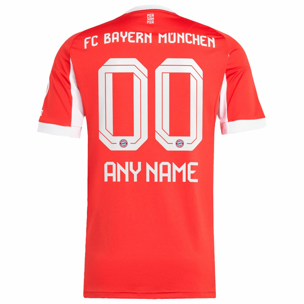 Adidas Bayern Munich 2025/26 Home Replica Custom Jerseys - Red