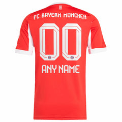 Adidas Bayern Munich 2025/26 Home Replica Custom Jerseys - Red