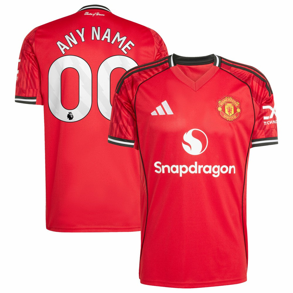 Adidas Manchester United Home 2025/26 Custom Replica Jerseys - Red