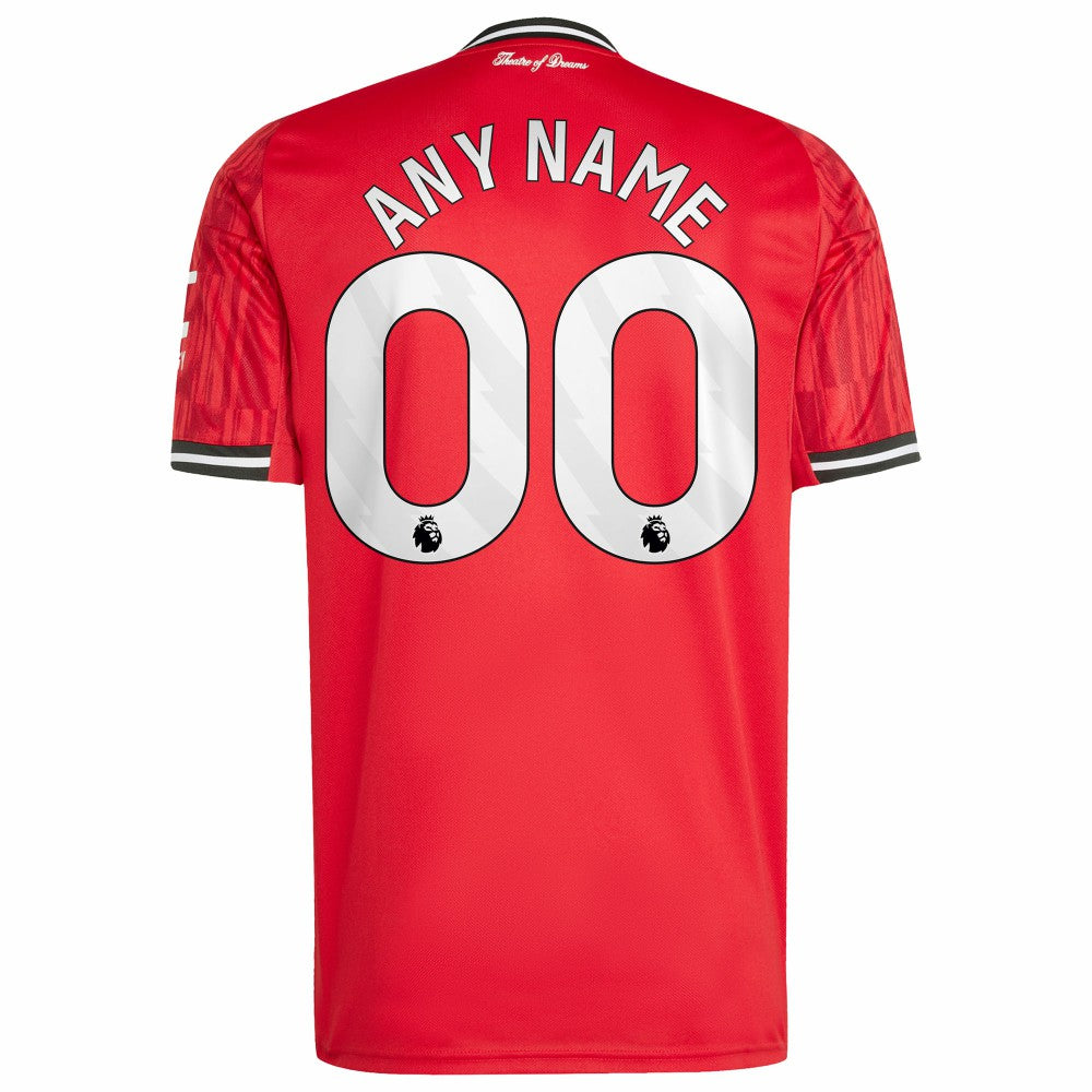 Adidas Manchester United Home 2025/26 Custom Replica Jerseys - Red