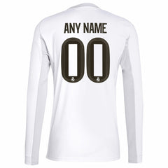 Adidas Real Madrid 2025/26 Home Replica Long Sleeve Custom Jerseys - White