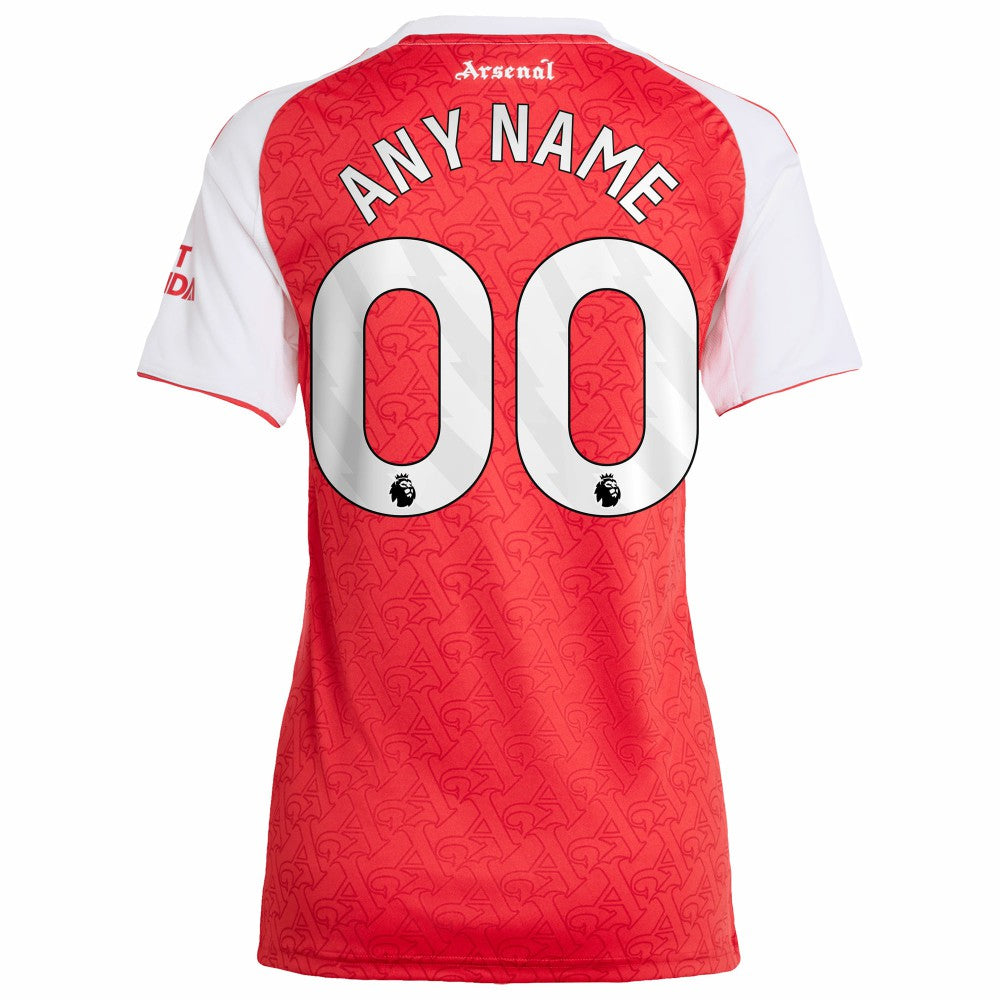 Adidas Arsenal Women's 2025/26 Home Replica Custom Jerseys - Red
