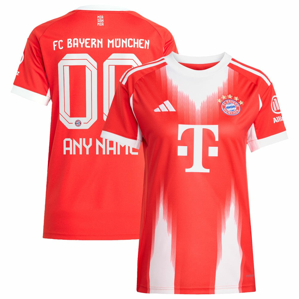 Adidas Bayern Munich Women's 2025/26 Home Replica Custom Jerseys - Red