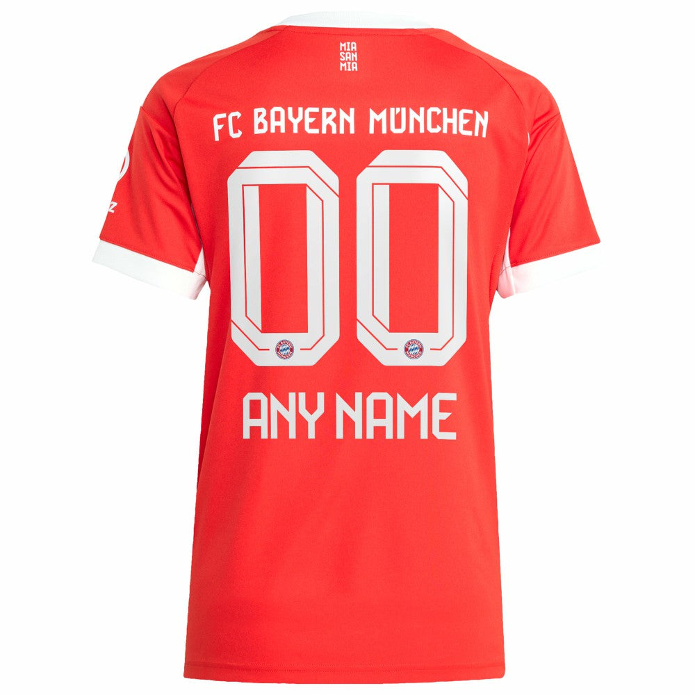 Adidas Bayern Munich Women's 2025/26 Home Replica Custom Jerseys - Red