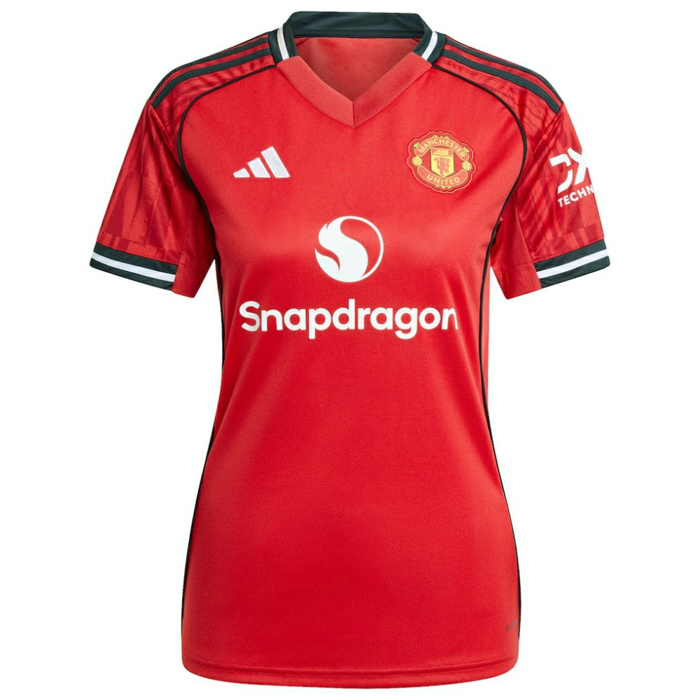 Adidas Manchester United Women's Home 2025/26 Custom Replica Jerseys - Red