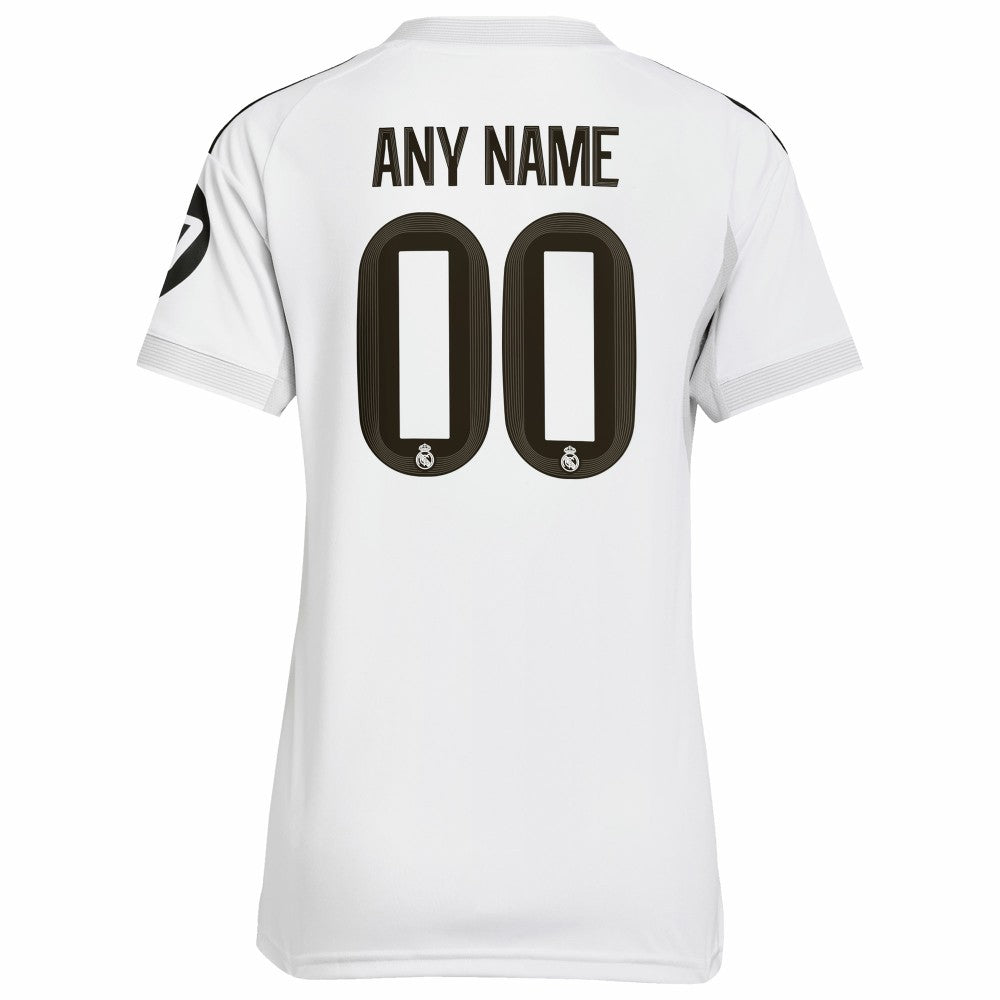 Adidas Real Madrid Women's 2025/26 Home Replica Custom Jerseys - White