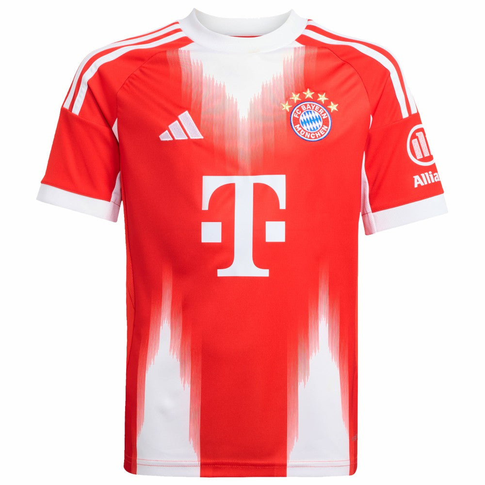 Adidas Bayern Munich Youth 2025/26 Home Replica Custom Jerseys - Red