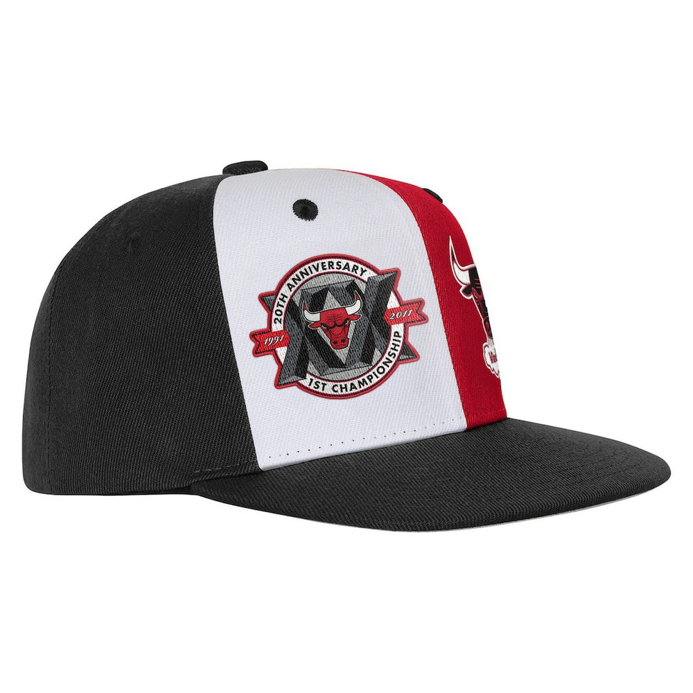 Mitchell & Ness - Chicago Bulls Youth 20th Anniversary Duo Front Snapback Hat - Black