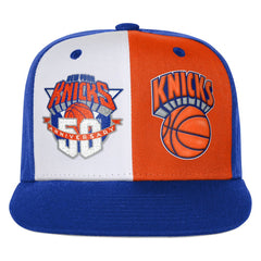 Mitchell & Ness - New York Knicks Youth 50th Anniversary Duo Front Snapback Hat - Blue