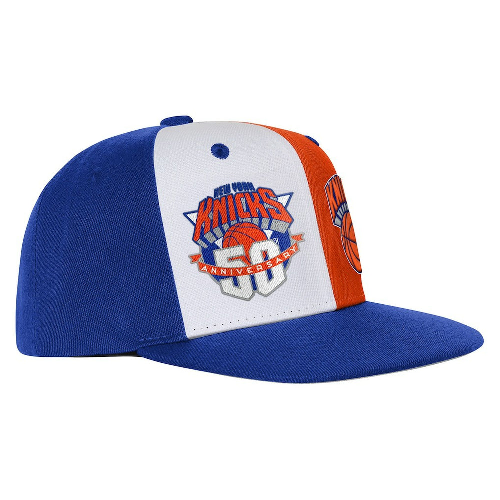 Mitchell & Ness - New York Knicks Youth 50th Anniversary Duo Front Snapback Hat - Blue