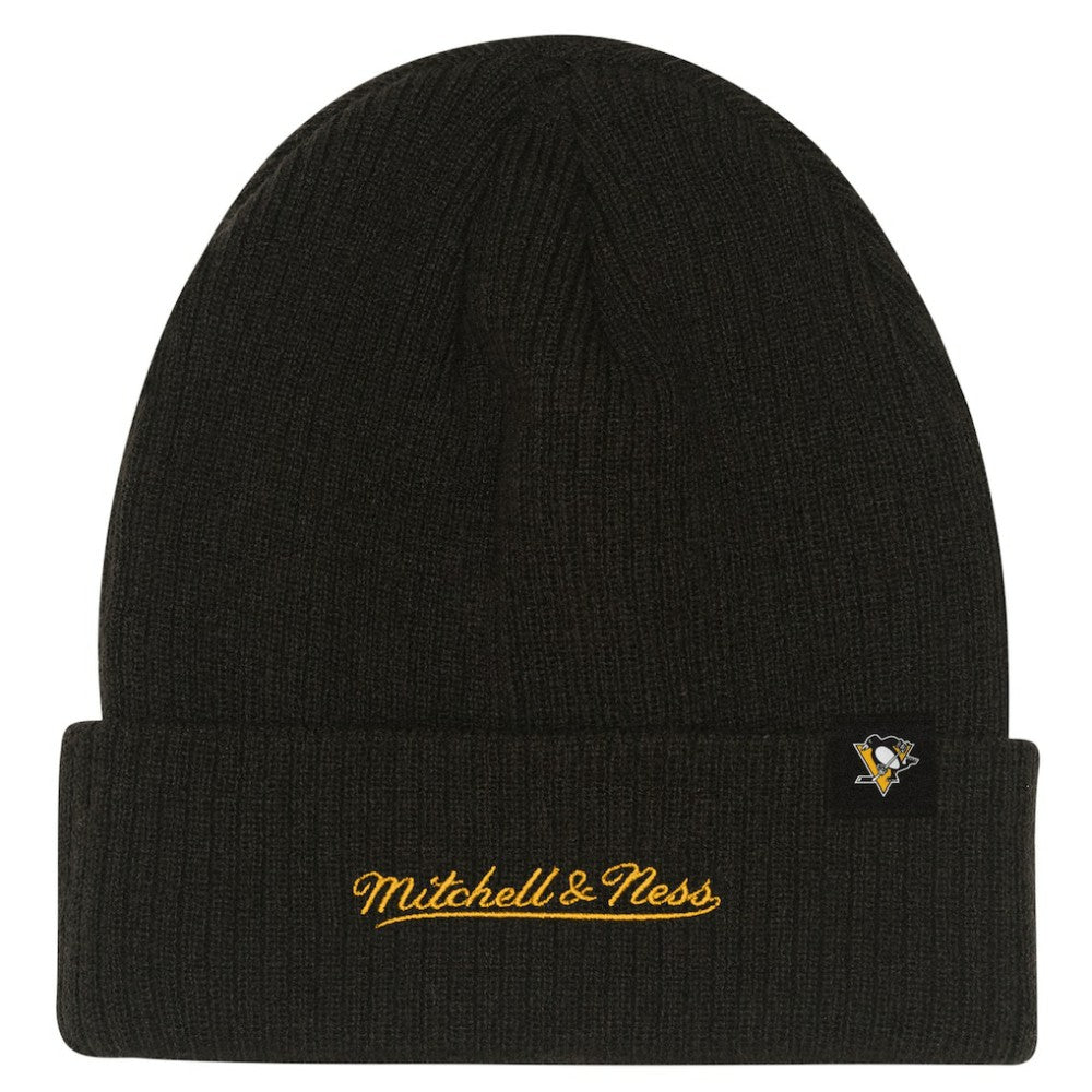 Pittsburgh Penguins Mitchell & Ness Youth Neon Line Lights Cuffed Knit Hat Black