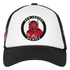New Jersey Devils - Mitchell & Ness Youth Mascot Adjustable Trucker Hat White