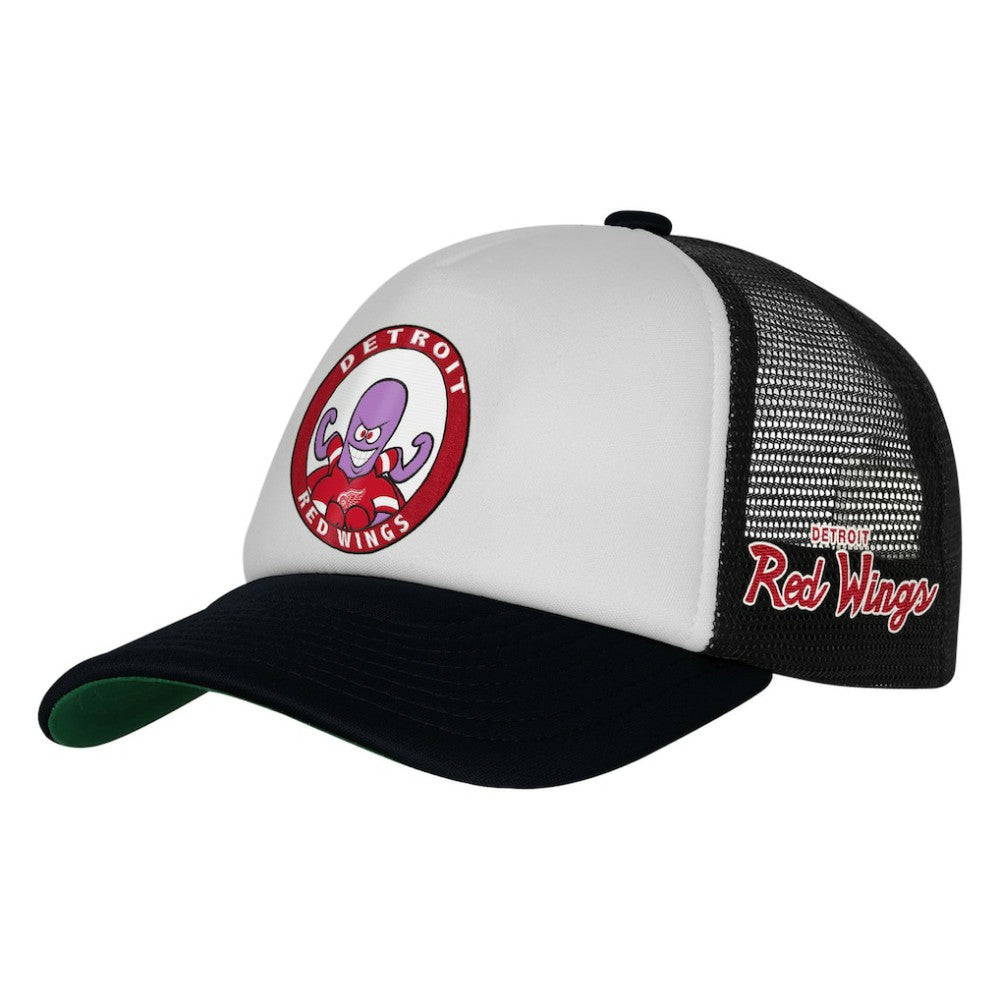 Detroit Red Wings - Mitchell & Ness Youth Mascot Adjustable Trucker Hat White