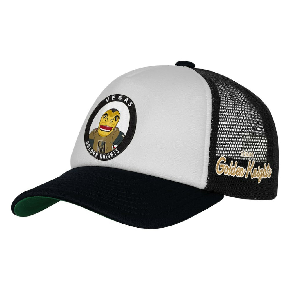 Vegas Golden Knights Mitchell & Ness Youth Mascot Adjustable Trucker Hat White