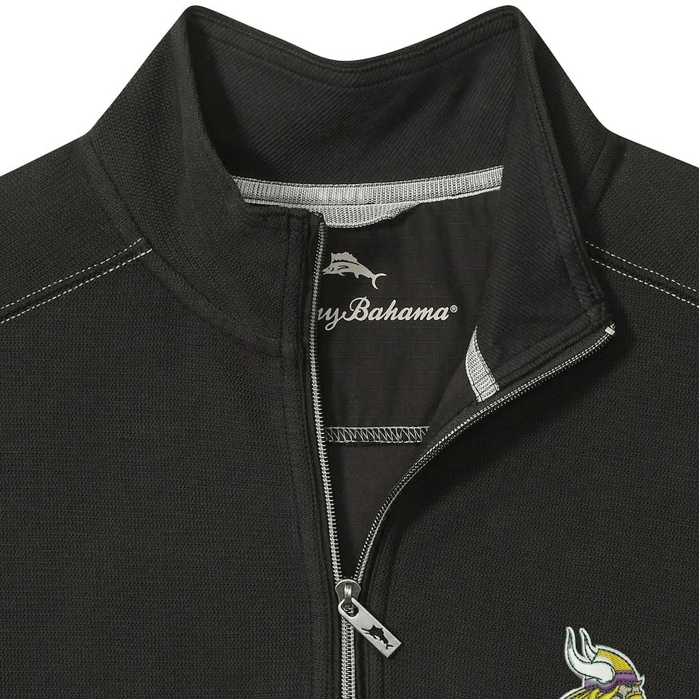 Minnesota Vikings Big & Tall Montego Bay Half-Zip Pullover Black - Tommy Bahama