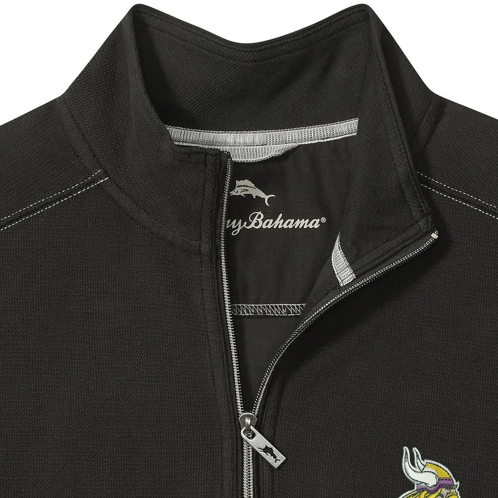 Minnesota Vikings Big & Tall Montego Bay Half-Zip Pullover Black - Tommy Bahama
