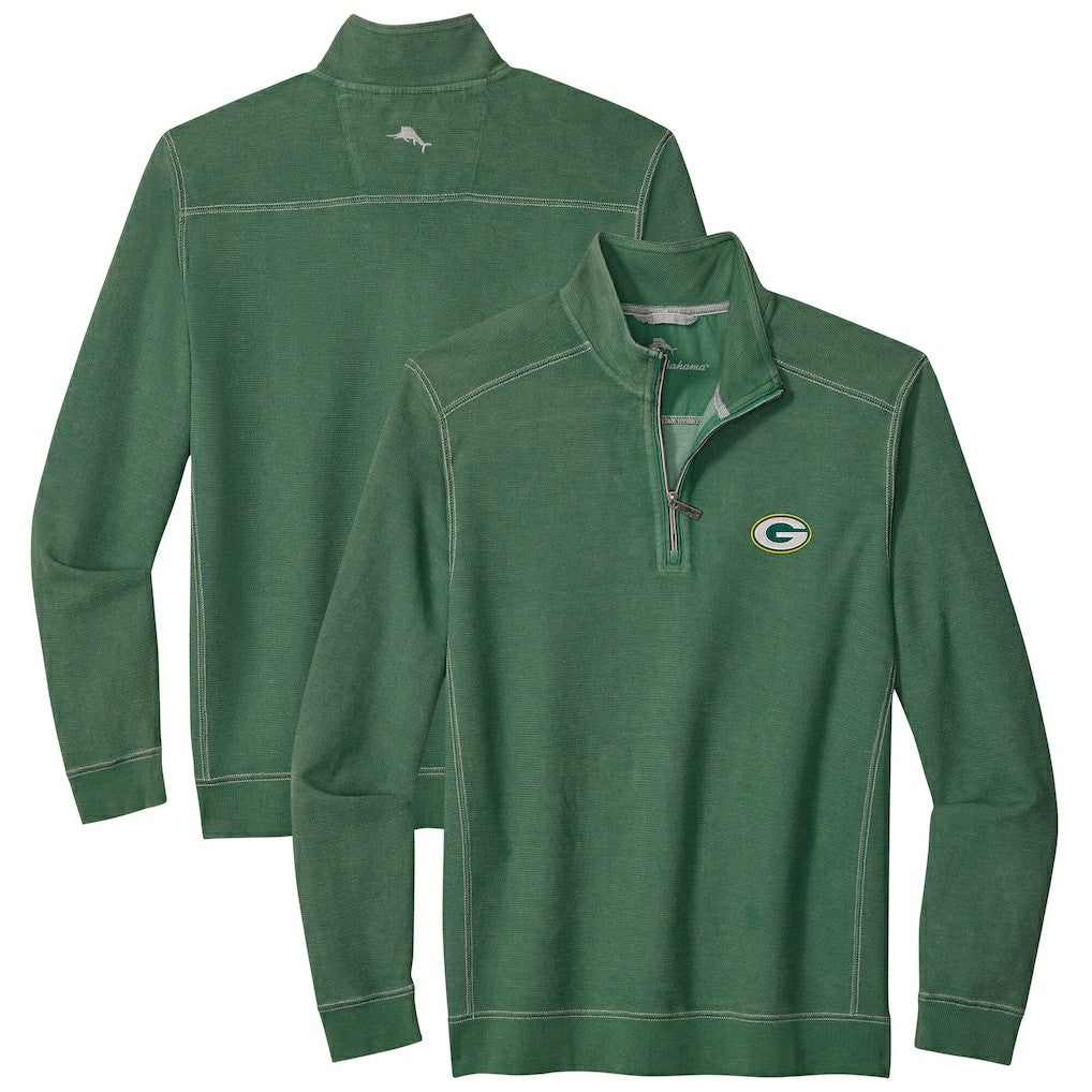 Green Bay Packers Big & Tall Montego Bay Half-Zip Pullover Green - Tommy Bahama