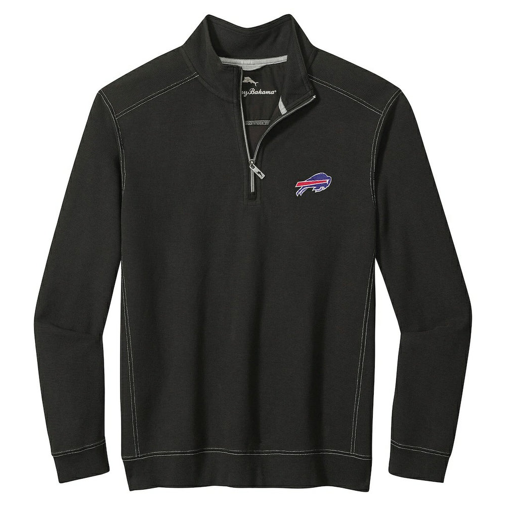 Buffalo Bills Big & Tall Montego Bay Half-Zip Pullover Black - Tommy Bahama