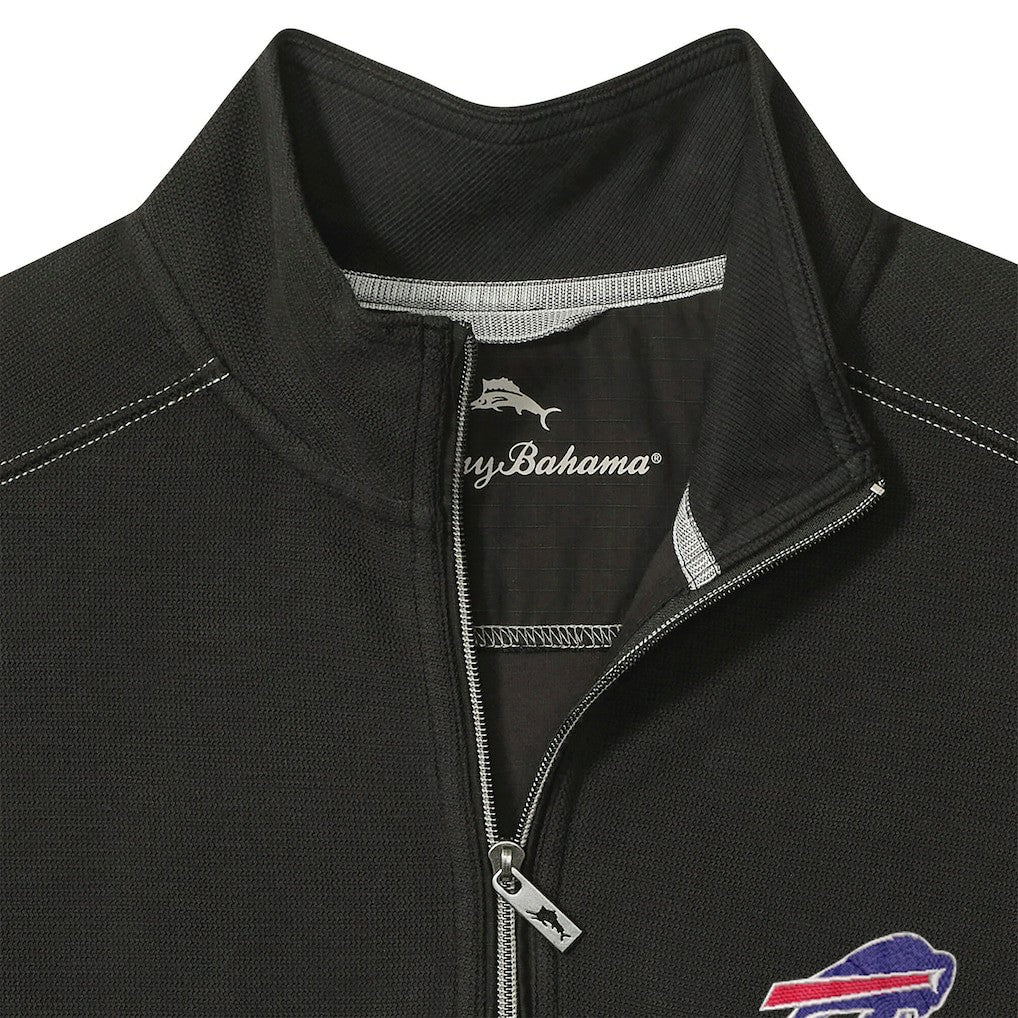 Buffalo Bills Big & Tall Montego Bay Half-Zip Pullover Black - Tommy Bahama