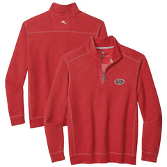 San Francisco 49ers Big & Tall Montego Bay Half-Zip Pullover Scarlet - Tommy Bahama