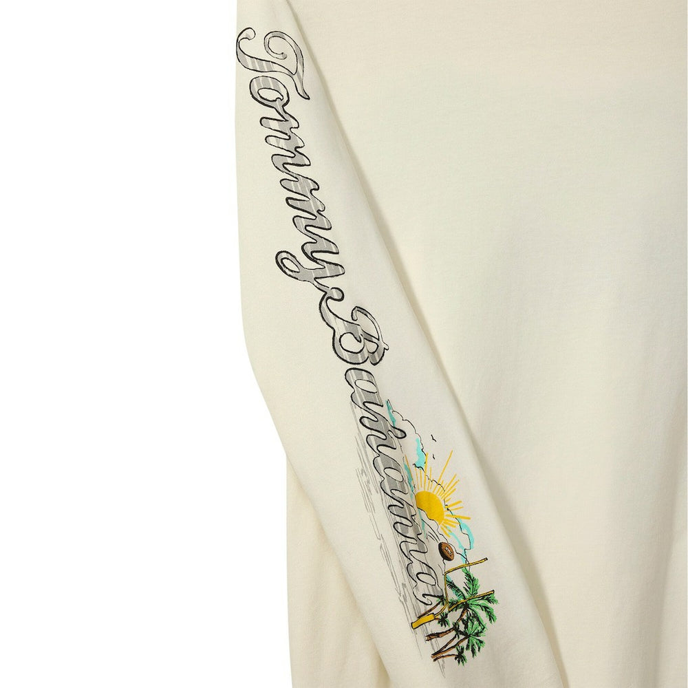 Cincinnati Bengals Oasis Endzone Lux Long Sleeve T-Shirt Cream - Tommy Bahama