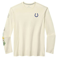 Indianapolis Colts Oasis Endzone Lux Long Sleeve T-Shirt Cream - Tommy Bahama