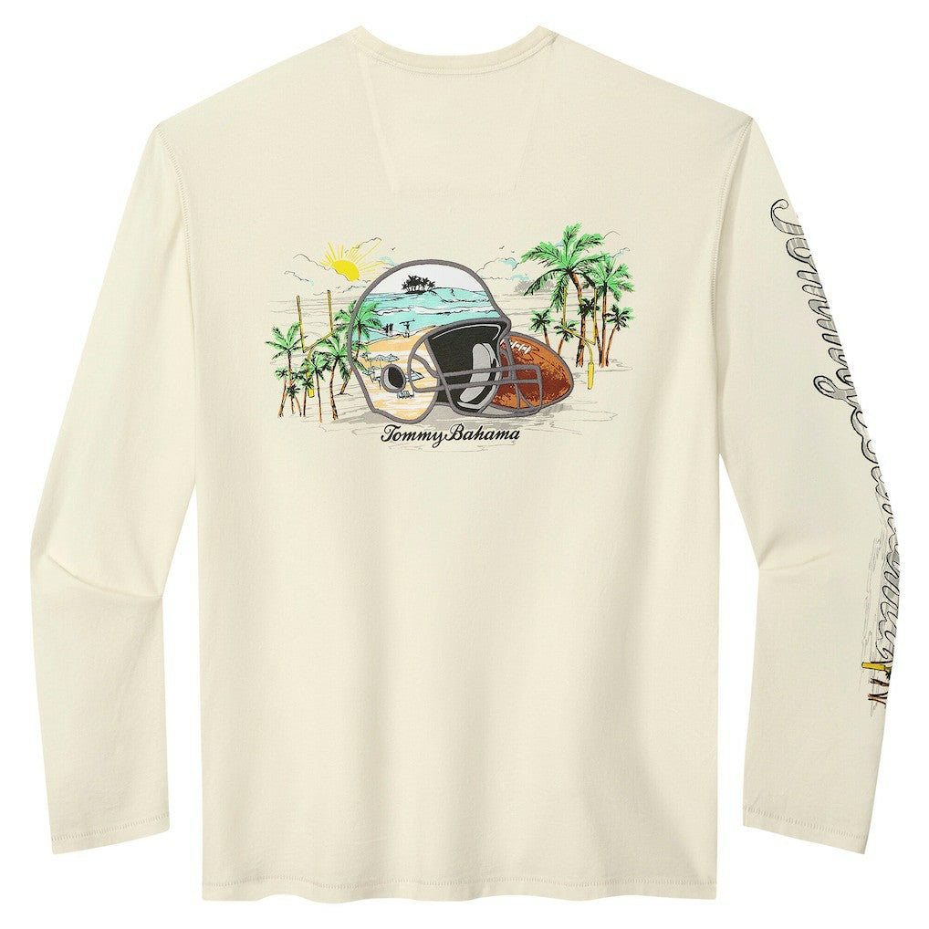Indianapolis Colts Oasis Endzone Lux Long Sleeve T-Shirt Cream - Tommy Bahama