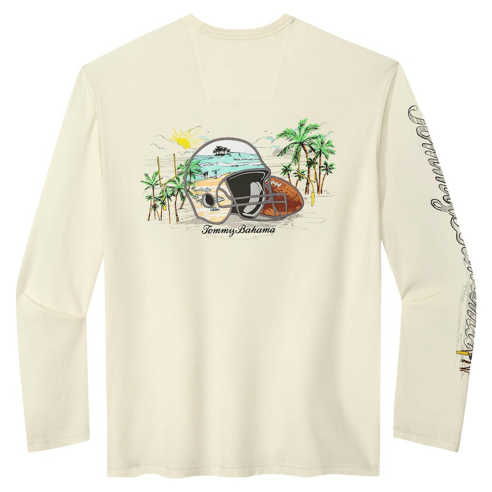 Indianapolis Colts Oasis Endzone Lux Long Sleeve T-Shirt Cream - Tommy Bahama