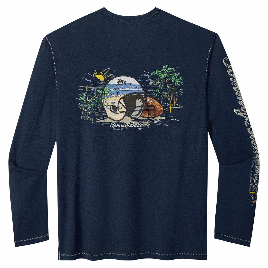 Dallas Cowboys Oasis Endzone Lux Long Sleeve T-Shirt Navy - Tommy Bahama