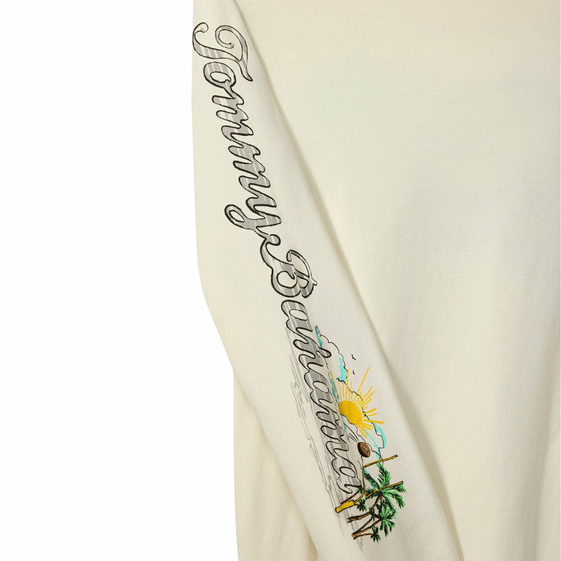 Detroit Lions Oasis Endzone Lux Long Sleeve T-Shirt Cream - Tommy Bahama