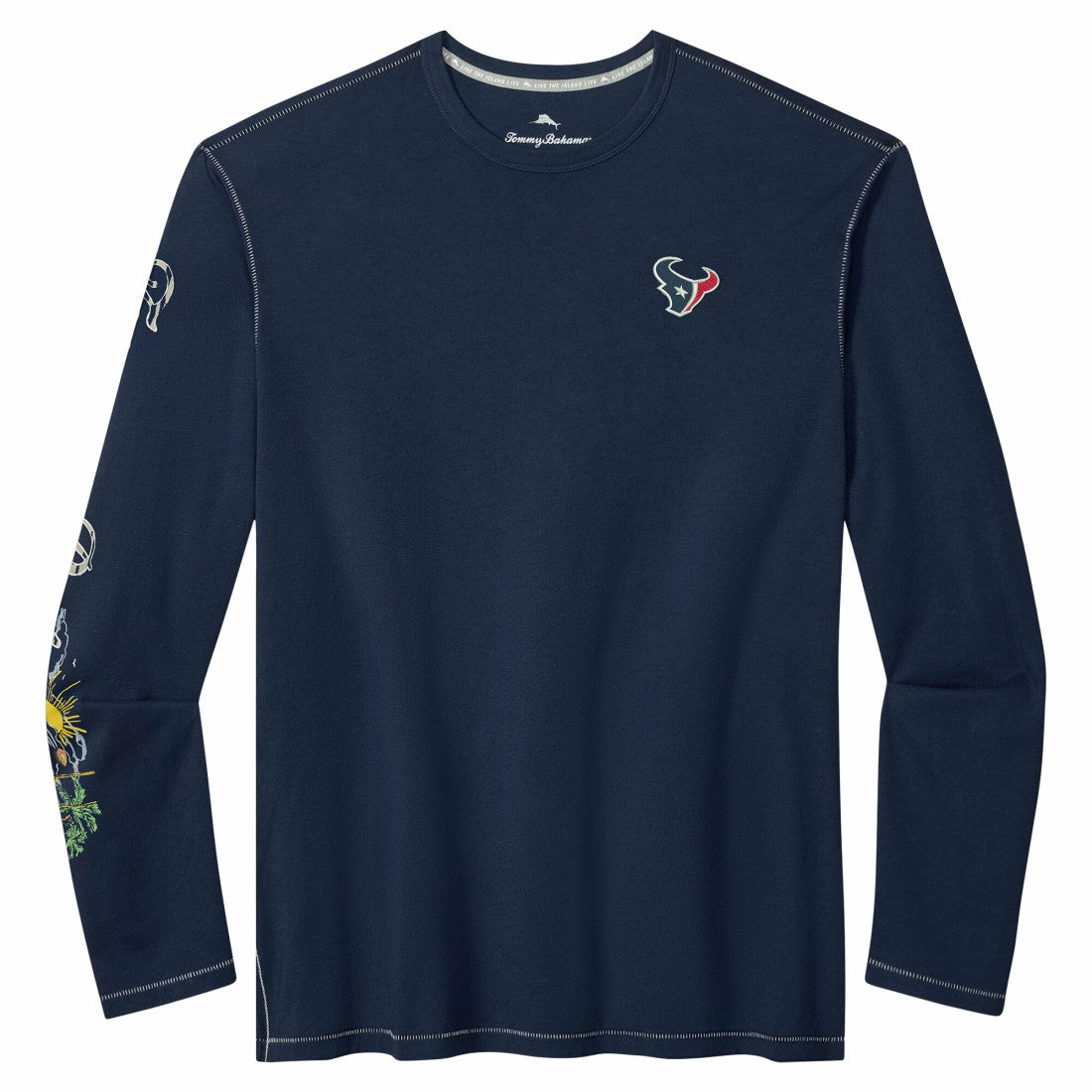 Houston Texans Oasis Endzone Lux Long Sleeve T-Shirt Navy - Tommy Bahama