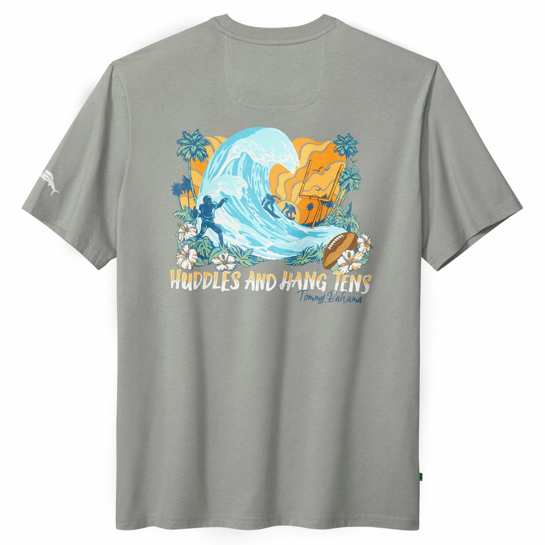 Tampa Bay Buccaneers Huddle & Hang Tens T-Shirt Gray - Tommy Bahama