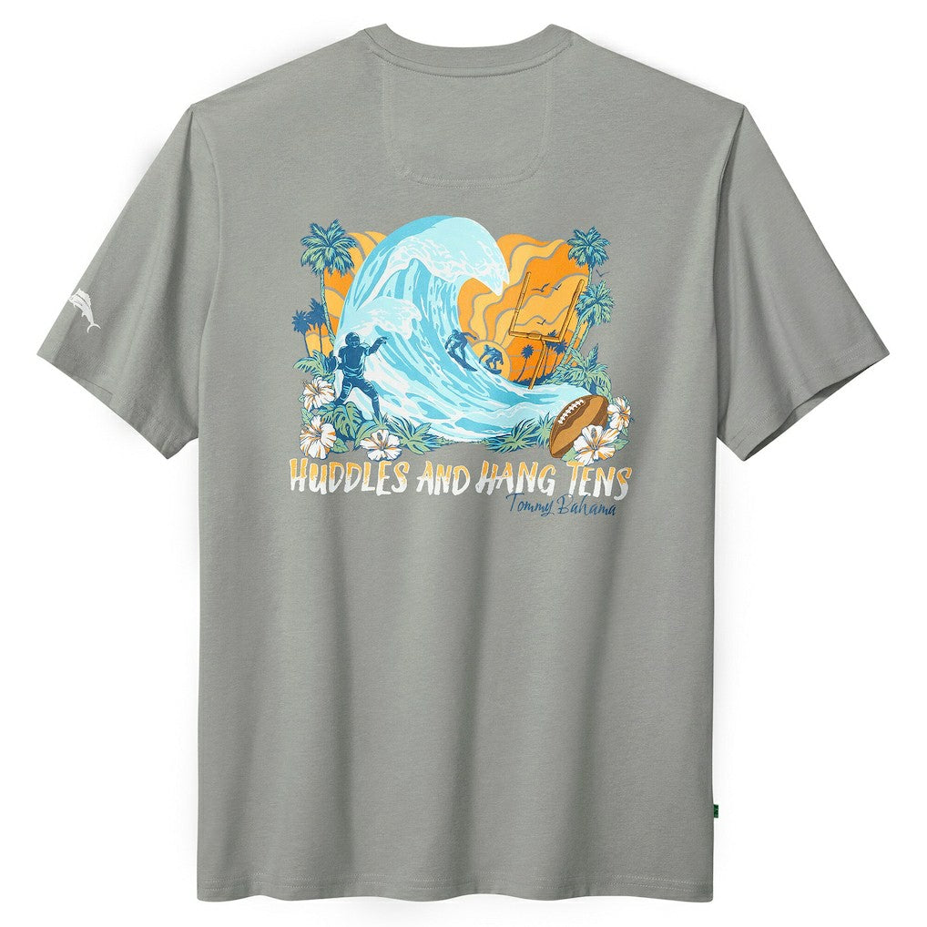 Miami Dolphins Huddle & Hang Tens T-Shirt Gray - Tommy Bahama
