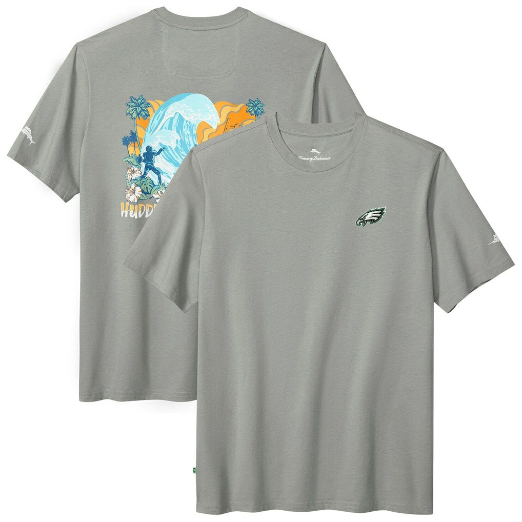 Philadelphia Eagles Huddle & Hang Tens T-Shirt Gray - Tommy Bahama