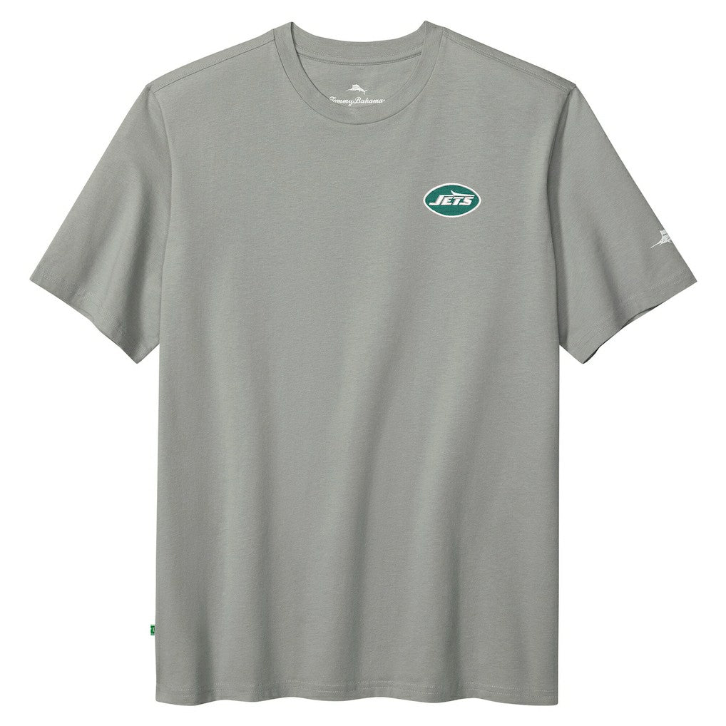 New York Jets Huddle & Hang Tens T-Shirt Gray - Tommy Bahama