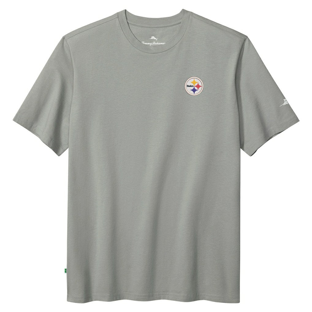 Pittsburgh Steelers Huddle & Hang Tens T-Shirt Gray - Tommy Bahama