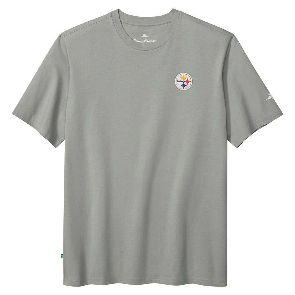 Pittsburgh Steelers Huddle & Hang Tens T-Shirt Gray - Tommy Bahama