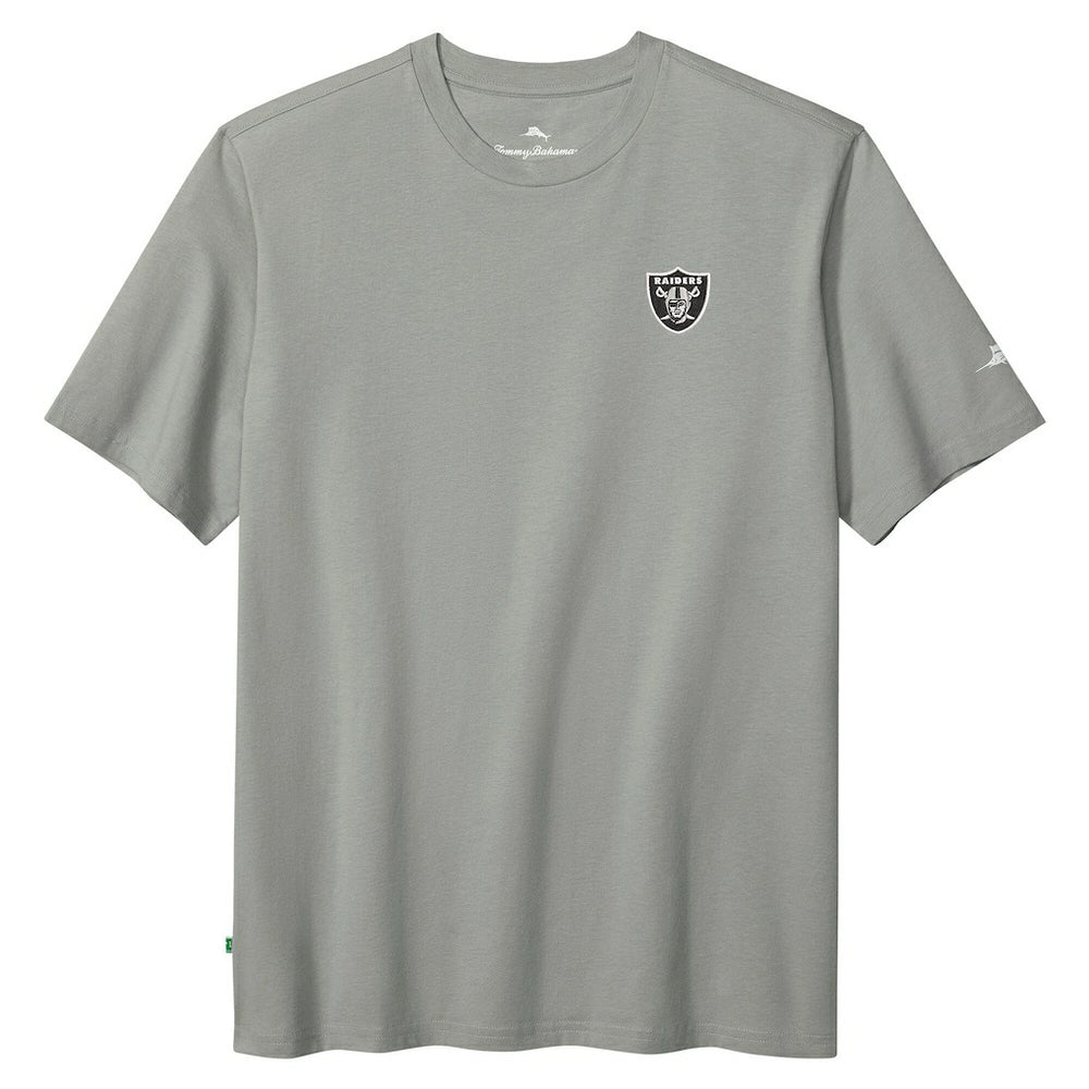 Las Vegas Raiders Huddle & Hang Tens T-Shirt Gray - Tommy Bahama