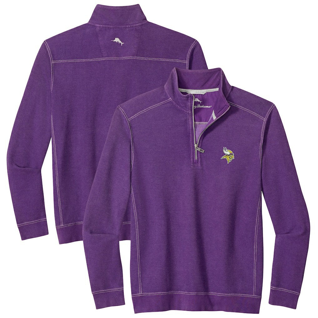 Minnesota Vikings Sport Tobago Half-Zip Pullover Purple - Tommy Bahama