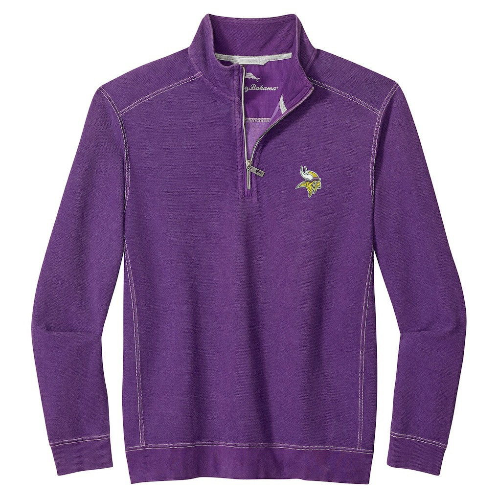 Minnesota Vikings Sport Tobago Half-Zip Pullover Purple - Tommy Bahama