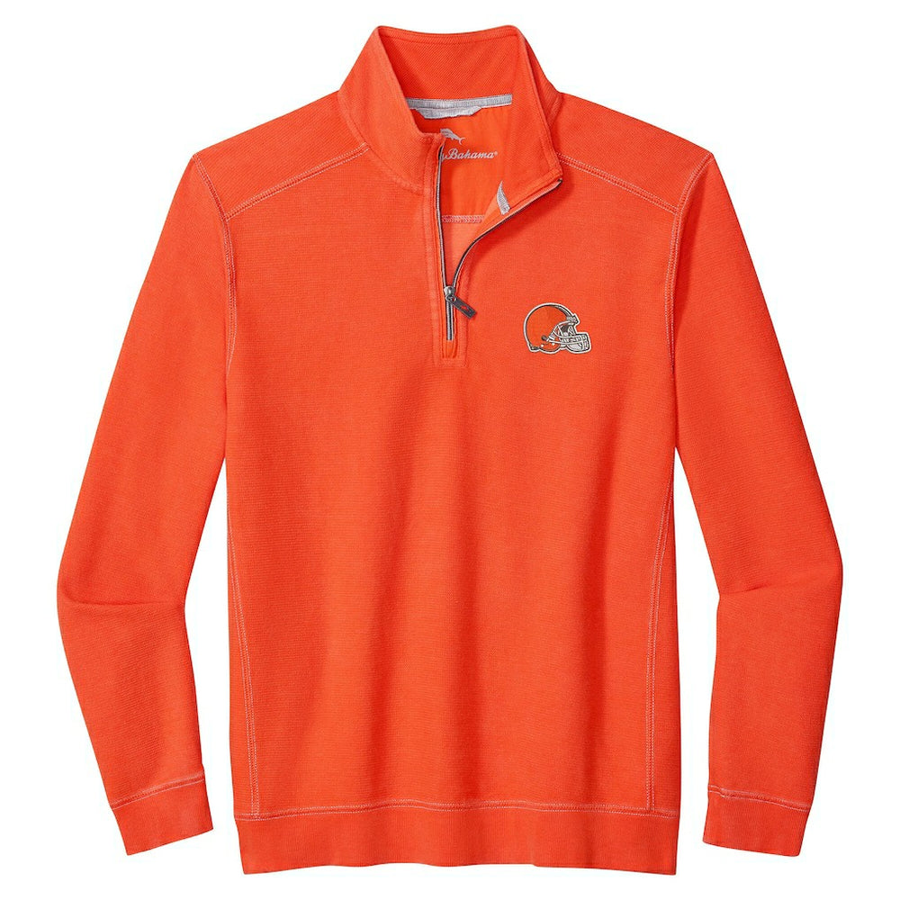 Cleveland Browns Sport Tobago Half-Zip Pullover Orange - Tommy Bahama