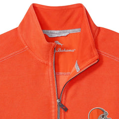 Cleveland Browns Sport Tobago Half-Zip Pullover Orange - Tommy Bahama