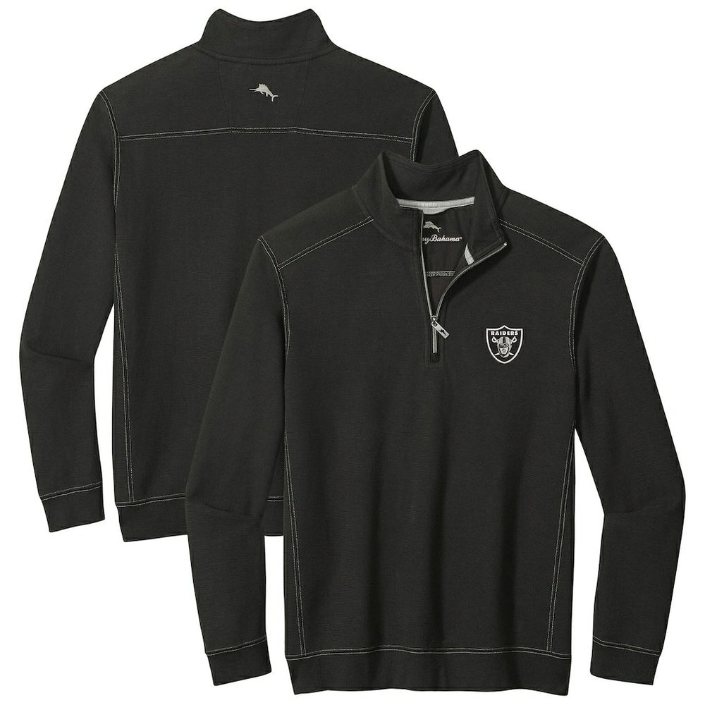 Las Vegas Raiders Sport Tobago Half-Zip Pullover Black - Tommy Bahama
