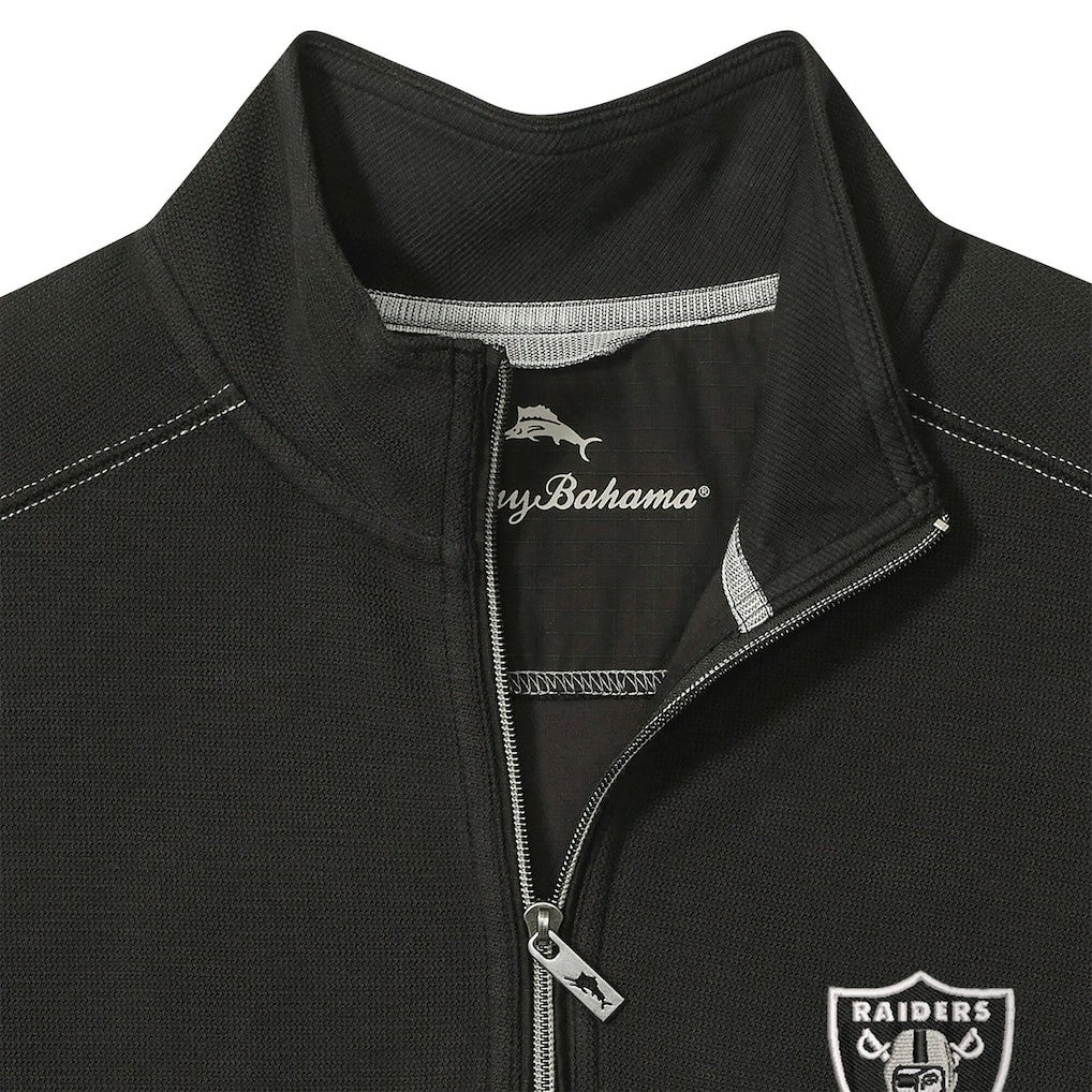Las Vegas Raiders Sport Tobago Half-Zip Pullover Black - Tommy Bahama