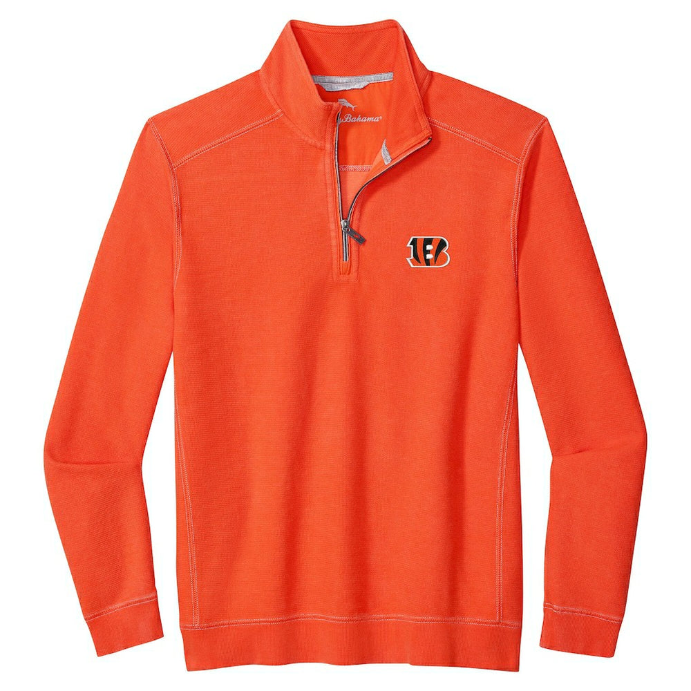Cincinnati Bengals Sport Tobago Half-Zip Pullover Orange - Tommy Bahama