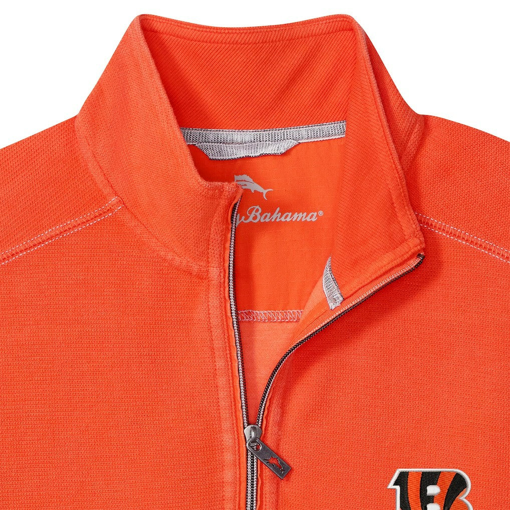 Cincinnati Bengals Sport Tobago Half-Zip Pullover Orange - Tommy Bahama