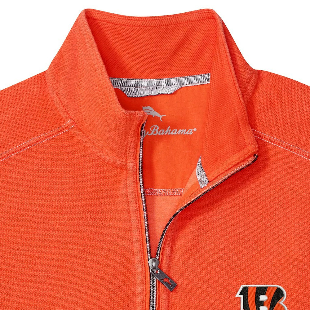 Cincinnati Bengals Sport Tobago Half-Zip Pullover Orange - Tommy Bahama